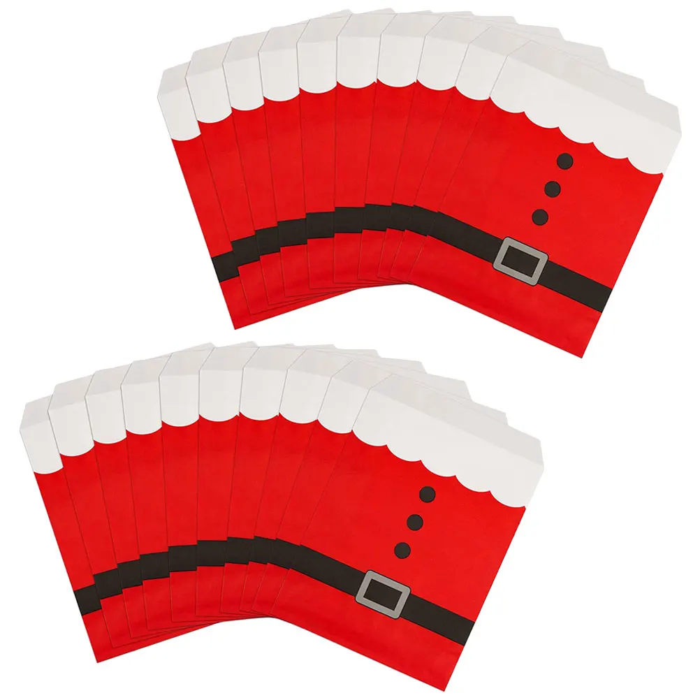 

50Pcs Candy Bags Kraft Paper Christmas Party Snack Storage Gift Treat Packaging Bags Christmas Party Bag Candy Bag