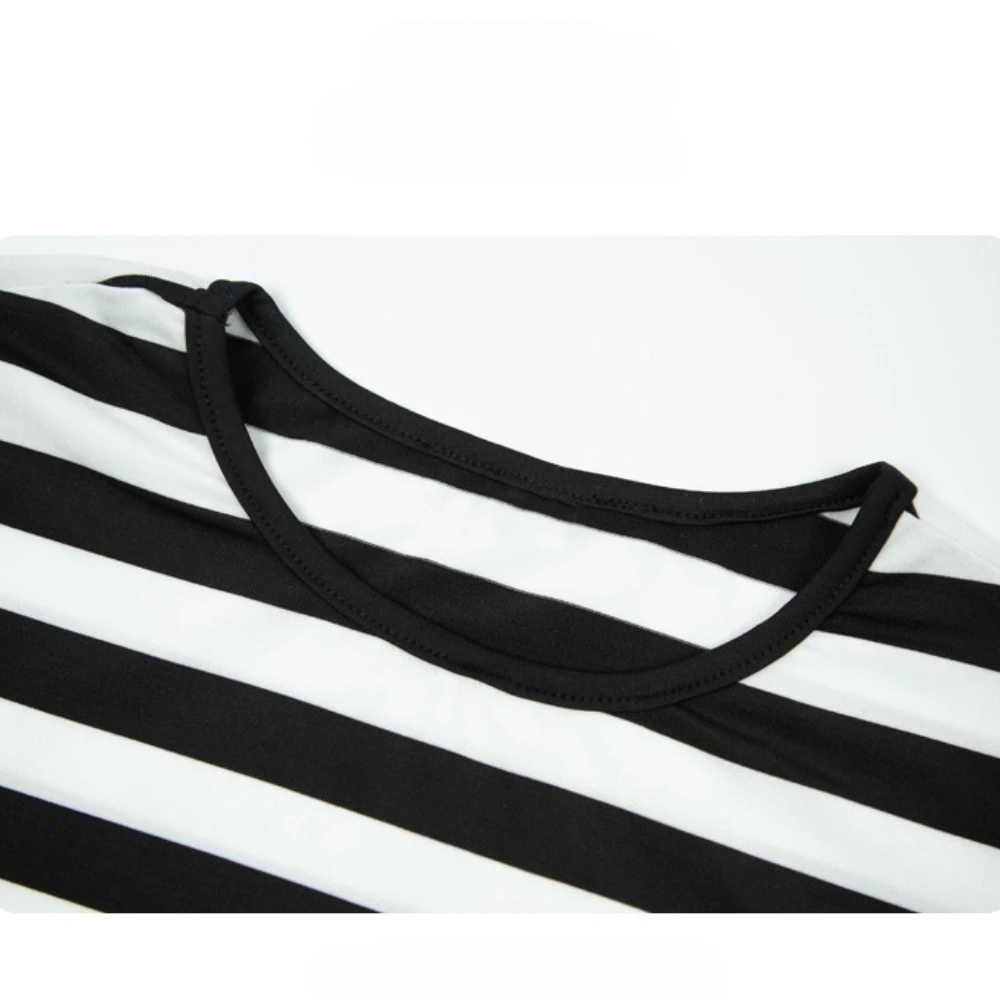Thief Cosplay Costume Full Sets Burglar Black White Stripe for Kids Outfit Halloween Carnival Party Clothes Roleplay