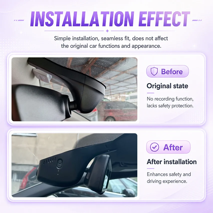 Car Camera for Seat Ateca 2018-2026 / Ibiza 2016-2025, Front and Rear 4K Original Style Dash Cam,with WIFI and APP control