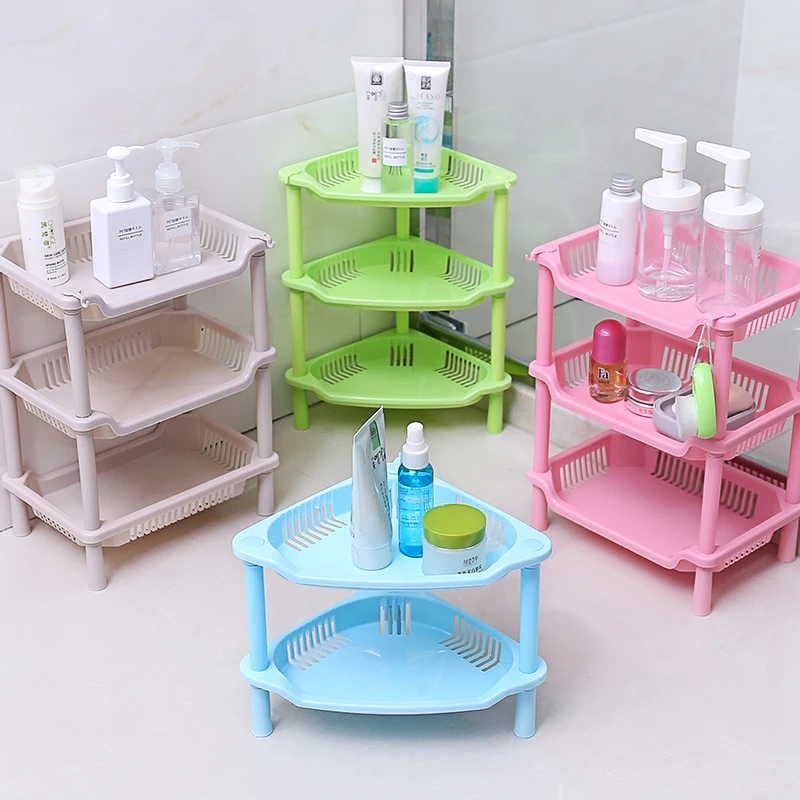 Bathroom Corner Storage Holder Shelves Organizer Kitchen Floor Tripod Toilet Tissue Towel Rack Shelf Bathroom Accessories