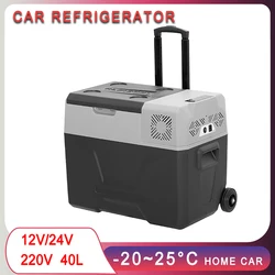 Car Refrigerator 40L Portable Alpicool 12V/24V Compressor Small Fridge 220V Freezer Home Use Ice Box for Camping Travel Outdoor