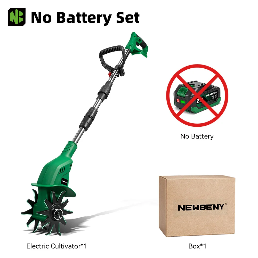NEWBENY 1600W Elektrische Bodenfräse 150MM Tragbarer Rasentrimmer Bodenwender Rasenmäher-Werkzeug für Makita Akku