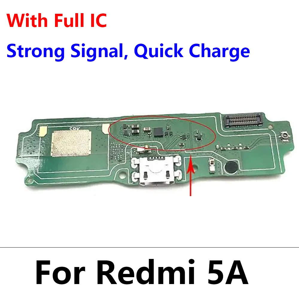 New For Xiaomi Redmi 3 3S 4X 4 Pro 5 5A 6 6A Charging Dock Port USB Charger Connector Plug PCB Mic Board Flex Ribbon Cable