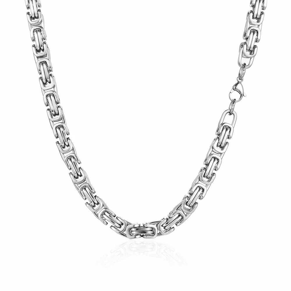 Stainless Steel Trend Fashion Hip Hop Metal Cuban Chain Necklace Jewelry Gift For Man