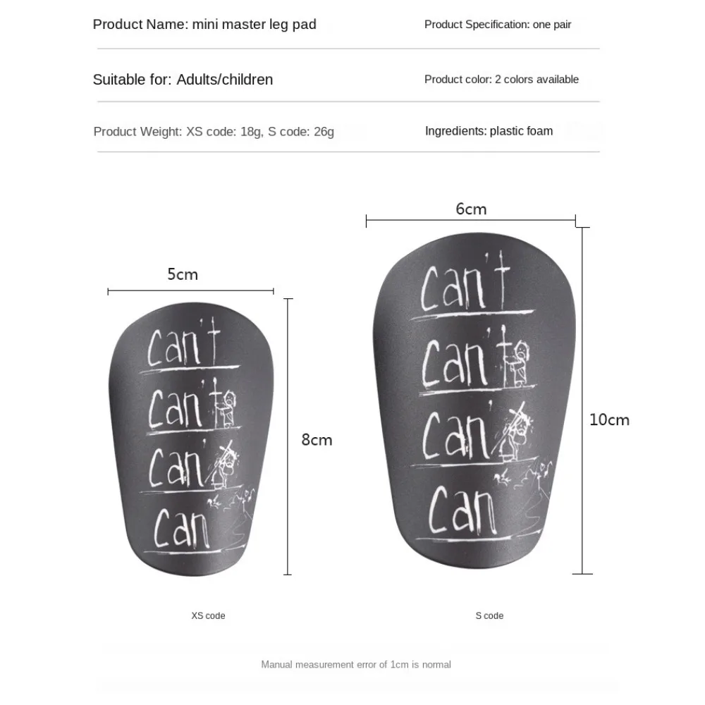 Espinilleras pequeñas que absorben los golpes, Mini espinilleras de fútbol ligeras y Extra resistentes al desgaste, Mini espinilleras portátiles a prueba de golpes
