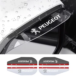 2pcs New Car Side Rearview Mirror Guard Cover Rain Eyebrow Covers Stickers For Peugeot 308 408 508 RCZ 208 3008 2008 206 207 307