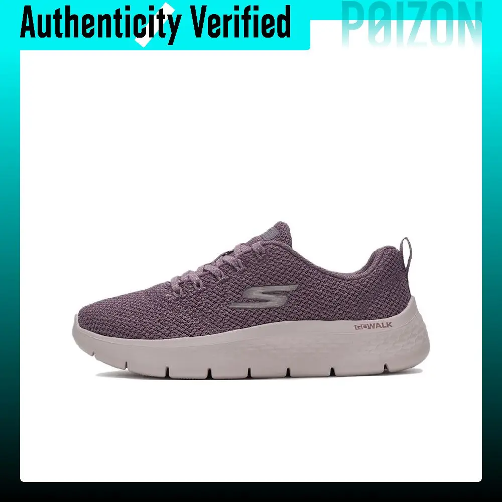 Skechers Go Walk Flex Cushioning Zapatos para correr transpirables resistentes a la abrasión de caña baja para mujer, color morado 125519-MVE