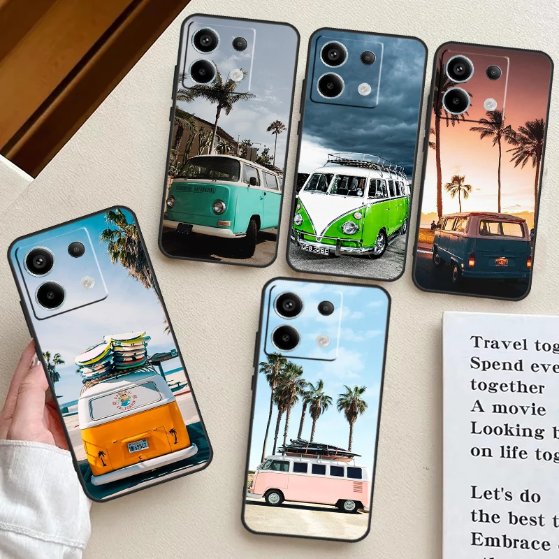 Combi Van Surf Case For Redmi Note 12 9 10 11 13 Pro Plus 9S 10S 11S 12S Cover For Redmi 12 10C 12C 13C