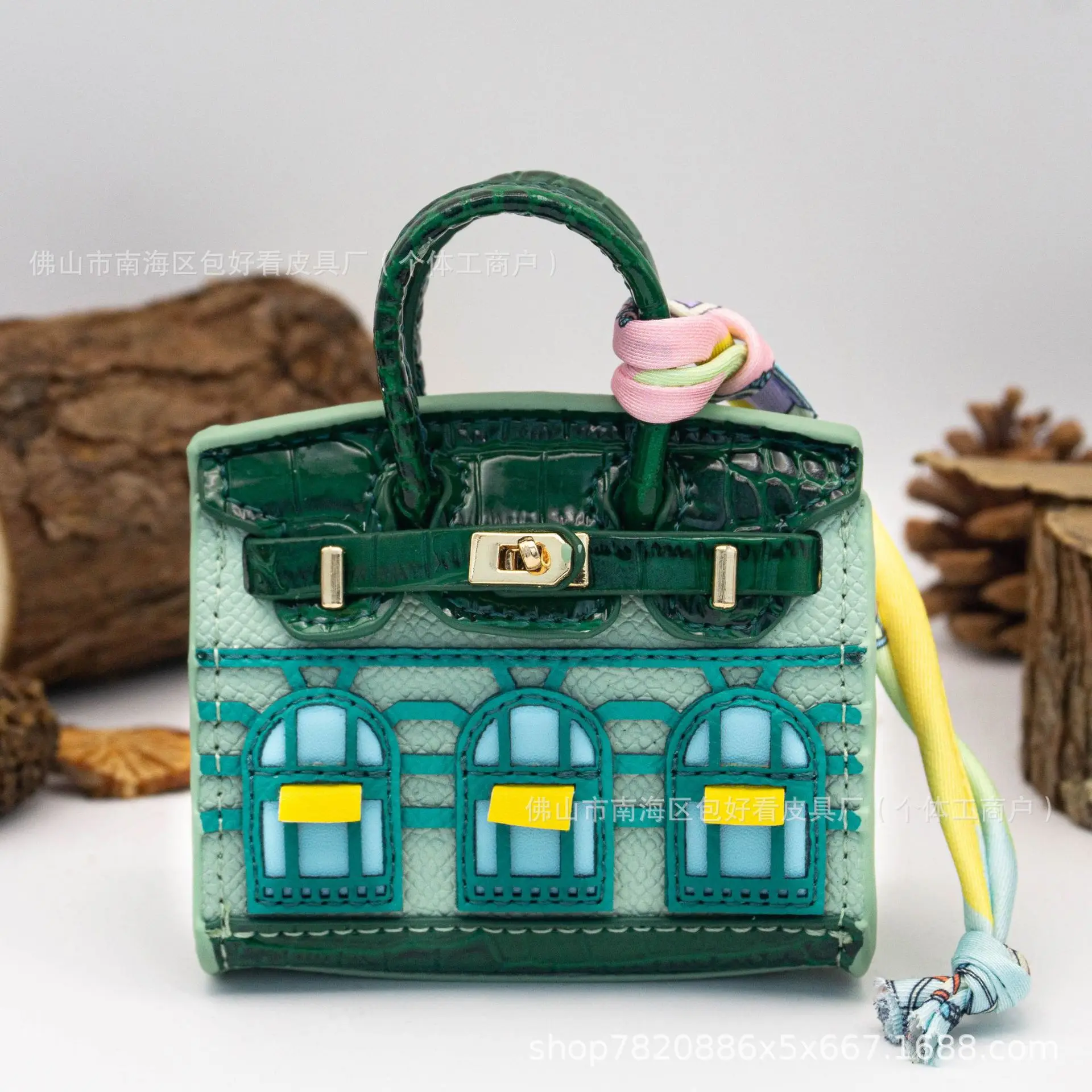 حقيبة منزلية نافذة صغيرة حقيبة بلاتينية حقيبة صغيرة قلادة فتاة زوج قلادة لطيف #6