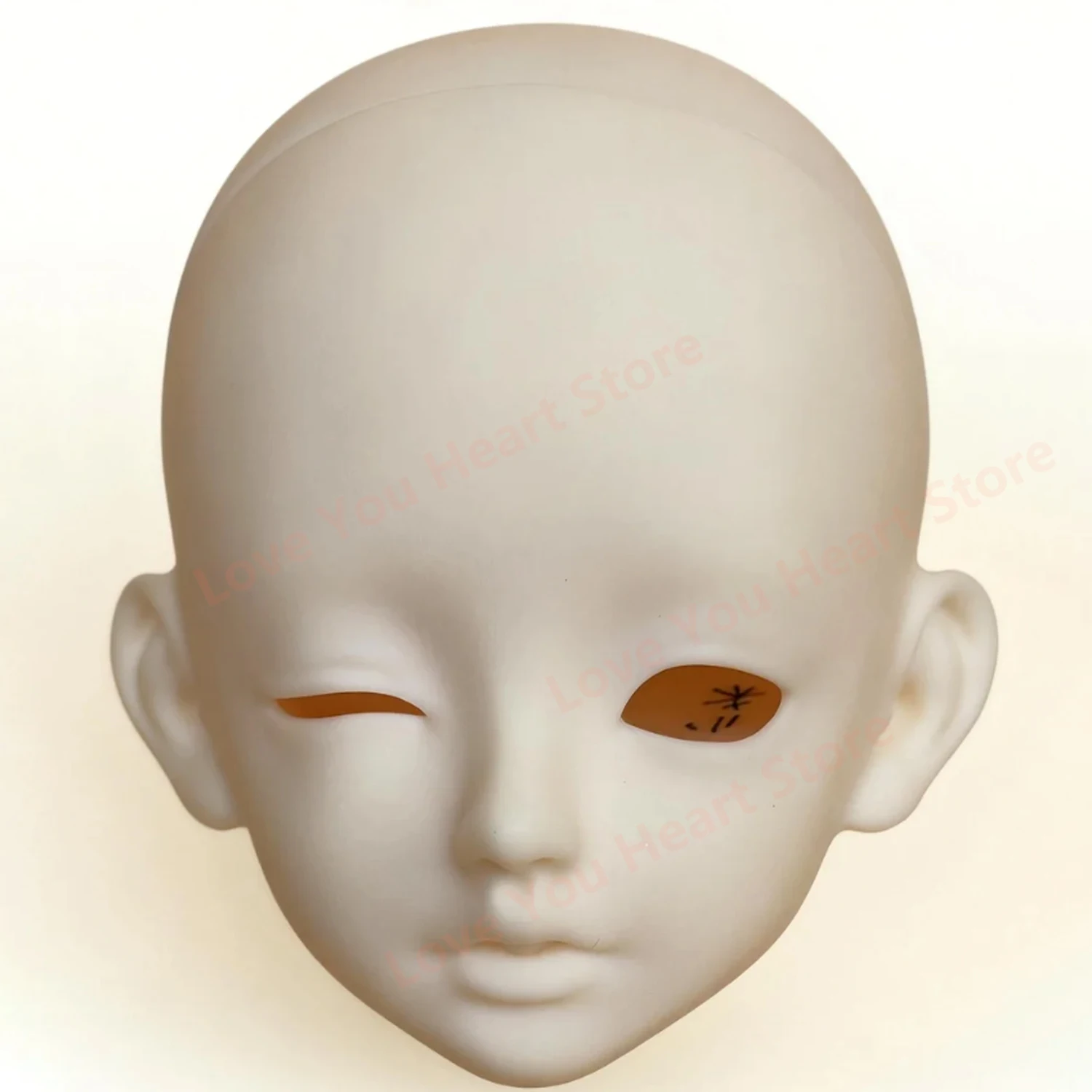 1/4 BJD Doll Head Resin Material Blinking Doll Head DIY Doll Accessories No Makeup Doll Head Toys Gifts