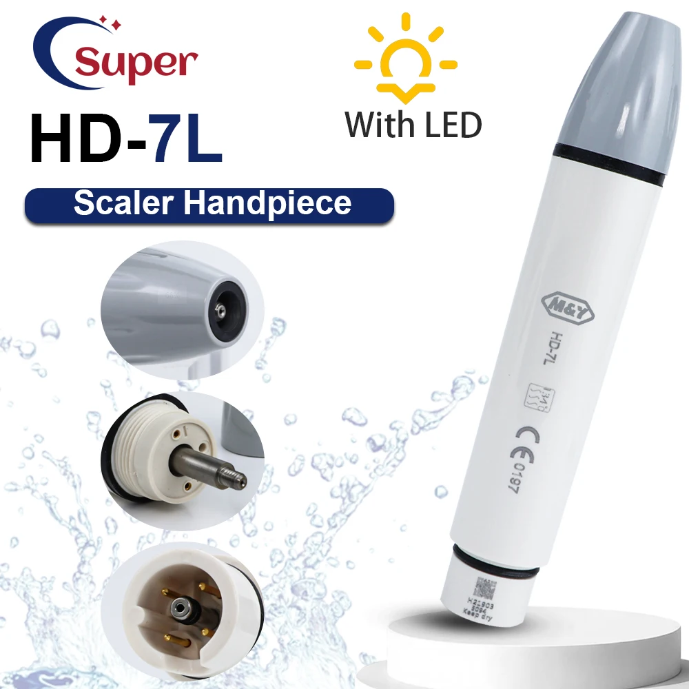 Dental Ultrasonic Scaler Handpiece LED Fit SATELEC DTE Piezo Scaler Autoclavable HD-7L High Precision Dentistry tools