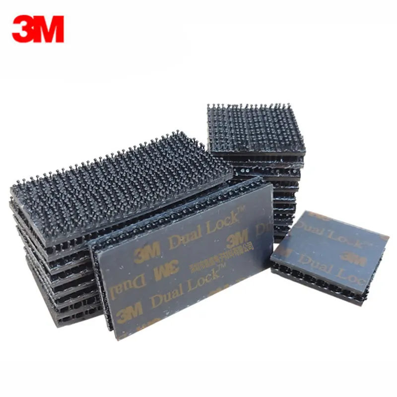 3M Dual Lock Tape Double Sided Adhesive Mushroom Reclosable Fastener Black Transparent Adhesive Tape Strong Durable 3550