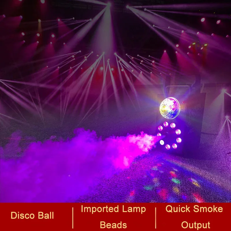 Mingjie 700 واط آلة لصنع الدخان ديسكو الكرة التحكم عن بعد مبيد 3in1 LED RGB المرحلة الإضاءة المهنية آلة الضباب DJ ديسكو الطرف
