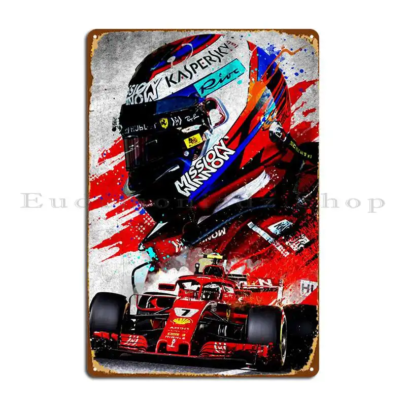 

Kimi Raikkonen Metal Sign Retro Pub Wall Plaque Create Classic Tin Sign Poster