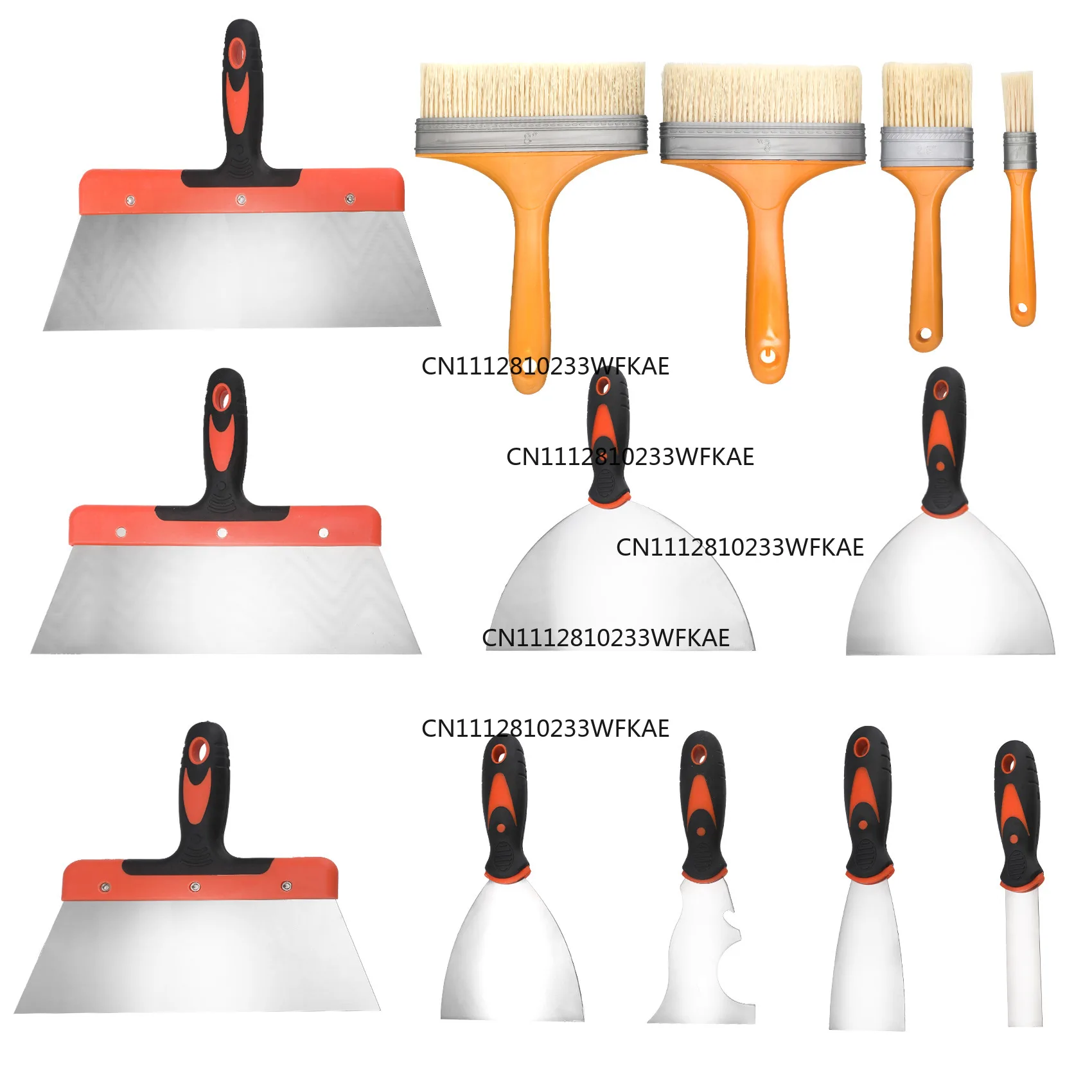 Putty knife two-color handle plastic handle sand table set