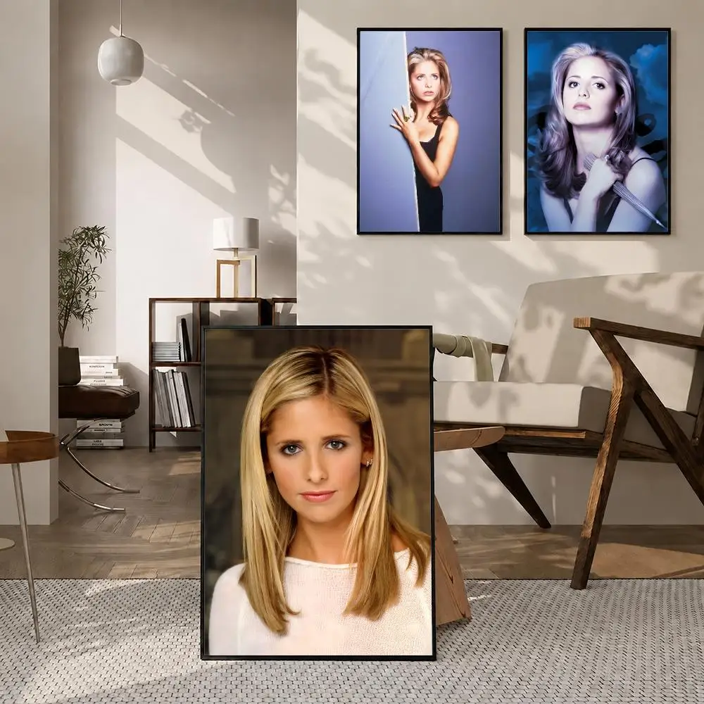 Actor Sarah Michelle Gellar Poster Poster Room Wall Art Decor Waterproof Stickers For Home Bar Bedroom Decoration