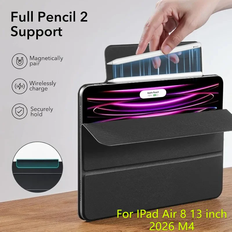

New Magnetic Tablet Case for IPad 2026 Air 8 13 A18 A19 12th Pro 11 12.9 Air 4 5 10.9 10th 11th A16 Mini 7 6 A17 Pro 8.3 " Funda