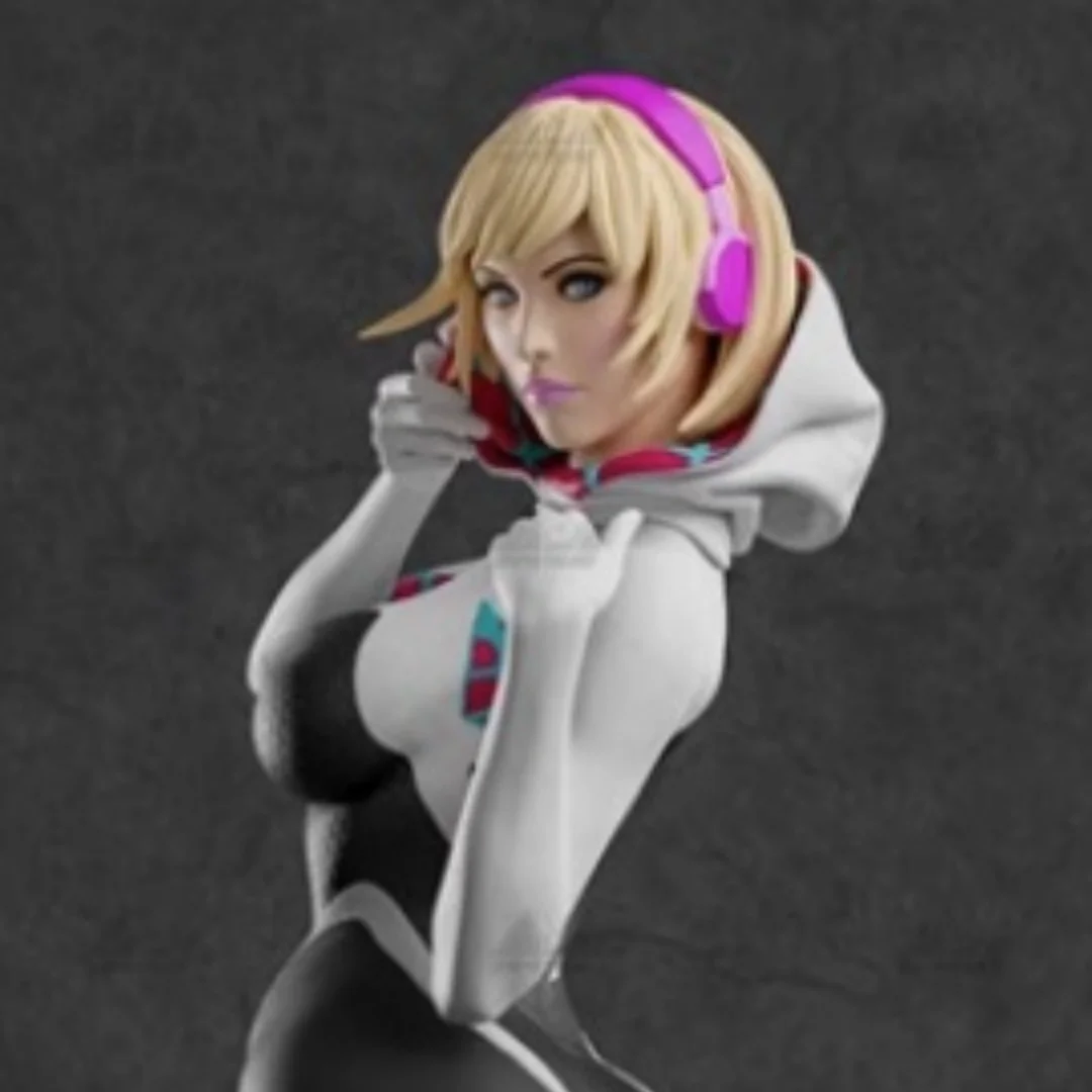

1/24 Scale Resin Figure Assemble Model Kit sexy girl who listens to music Unassembled and Unpainted 3D printing DIY toy 785