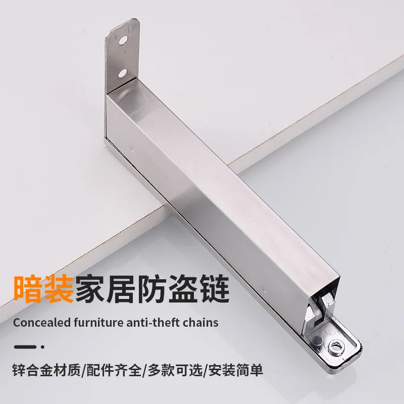 Zinc Alloy Automatic Latch Fire Door Hidden Bolt Spring Door Lock Home Decoration Door Hardware Accessories