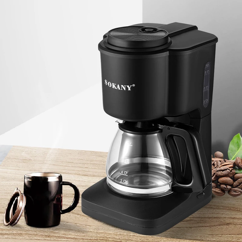 110v sokany café americano pequeno escritório em casa máquina de café por gotejamento eua calibre 110v automático espresso itália marca ode bomba