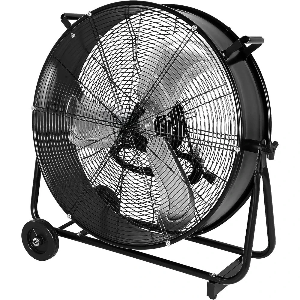 

24" 8100 CFM High Velocity Industrial Drum Fan, 3-Speed Heavy Duty Metal Shop Fan for Warehouse, Workshops, Garage