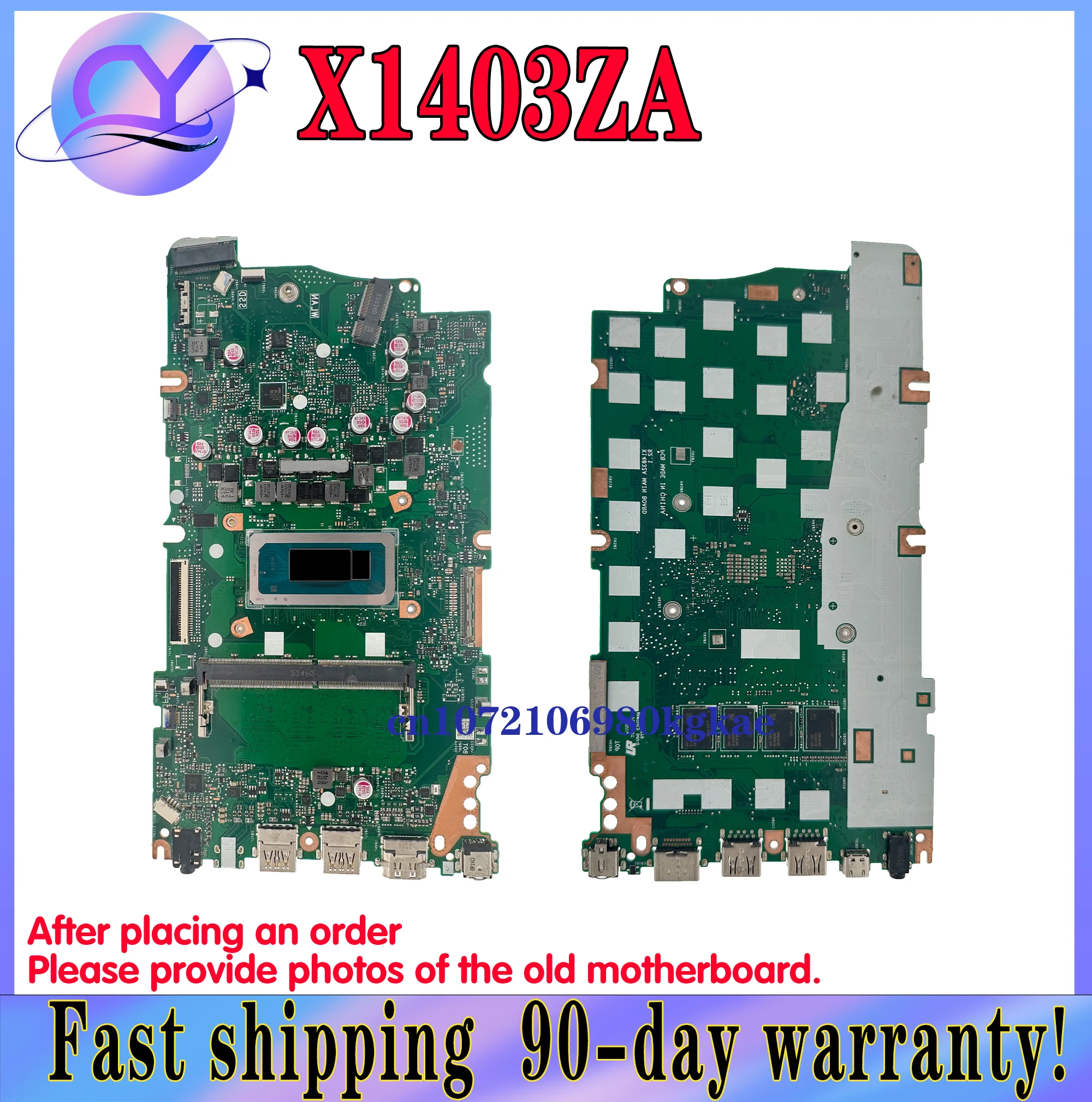 Placa base X1403ZA para ASUS X1503ZA X1603ZA X1502ZA X1602ZA X1405ZA X1505ZA X1605ZA X1703ZA X1702ZA placa base para ordenador portátil 0G/4G/8G
