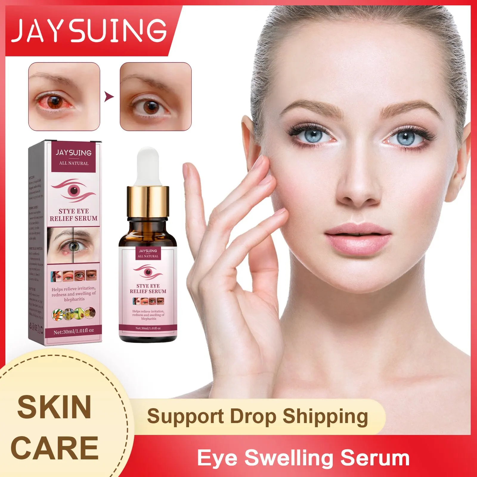 Eye Swelling Relief Essence Relief Redness Anti Fatigue Improve Eyesight Prevent Eye Itchy Anti Dark Circle Nourishing Eye Serum