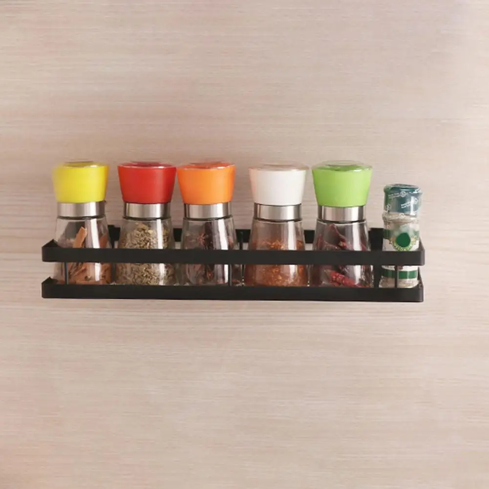 Storage Shelf  Useful Easy to Install Reusable  Wall Mounted Kitchen Storage Holder Kitchen Supplies