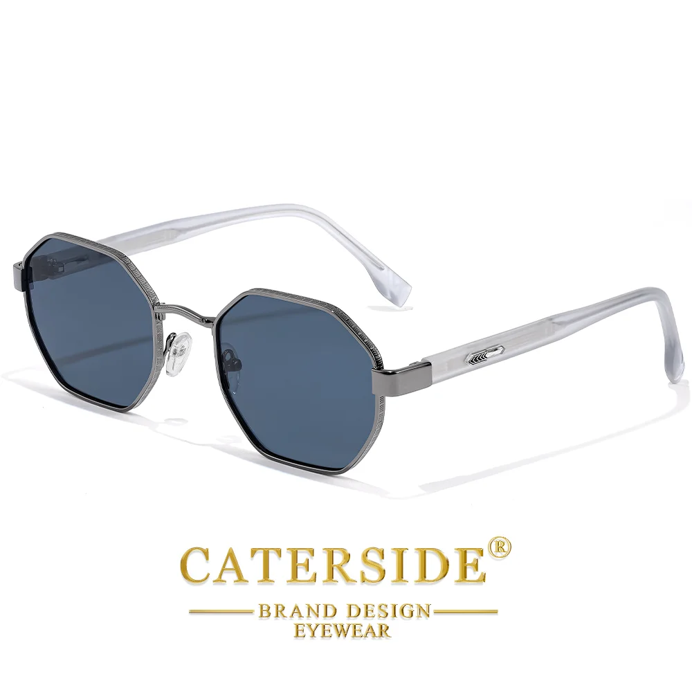 CATERSIDE جديد الرجال النظارات الشمسية المضلع الرجعية واقية من الشمس نظارات المرأة موضة الاتجاه السفر في الهواء الطلق نظارات أساسية UV400