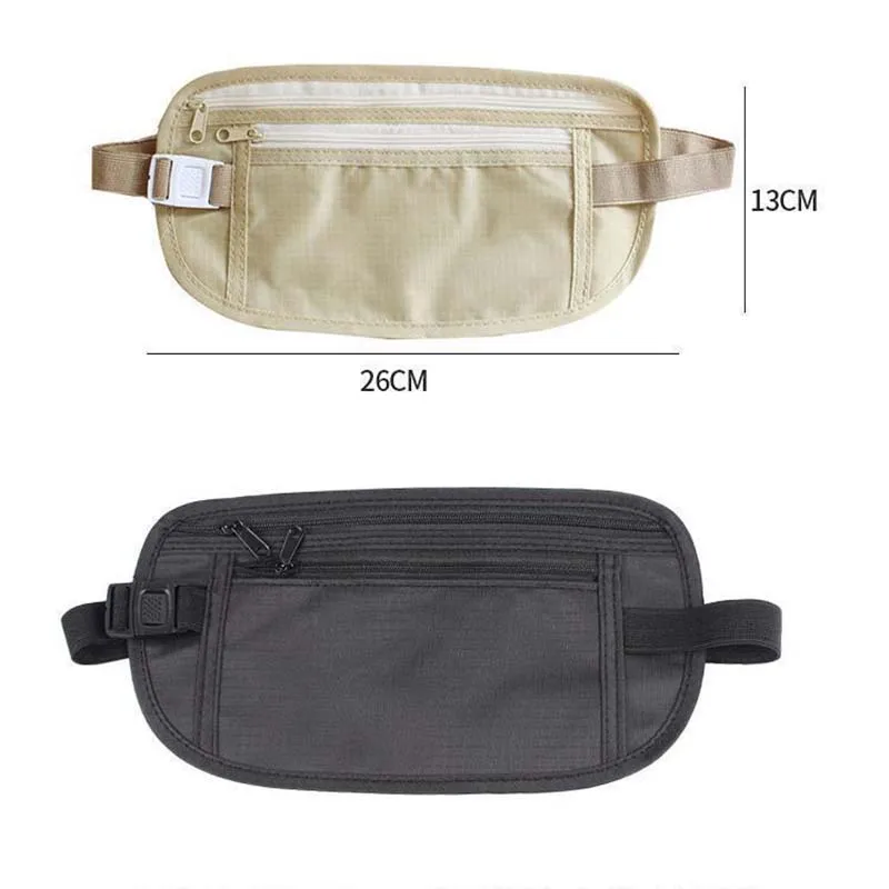 Invisible Travel Waist Packs Pouch for Passport Money Belt Bag Hidden Security Wallet Gift Travel Bag Chest Pack Money Waist Bag