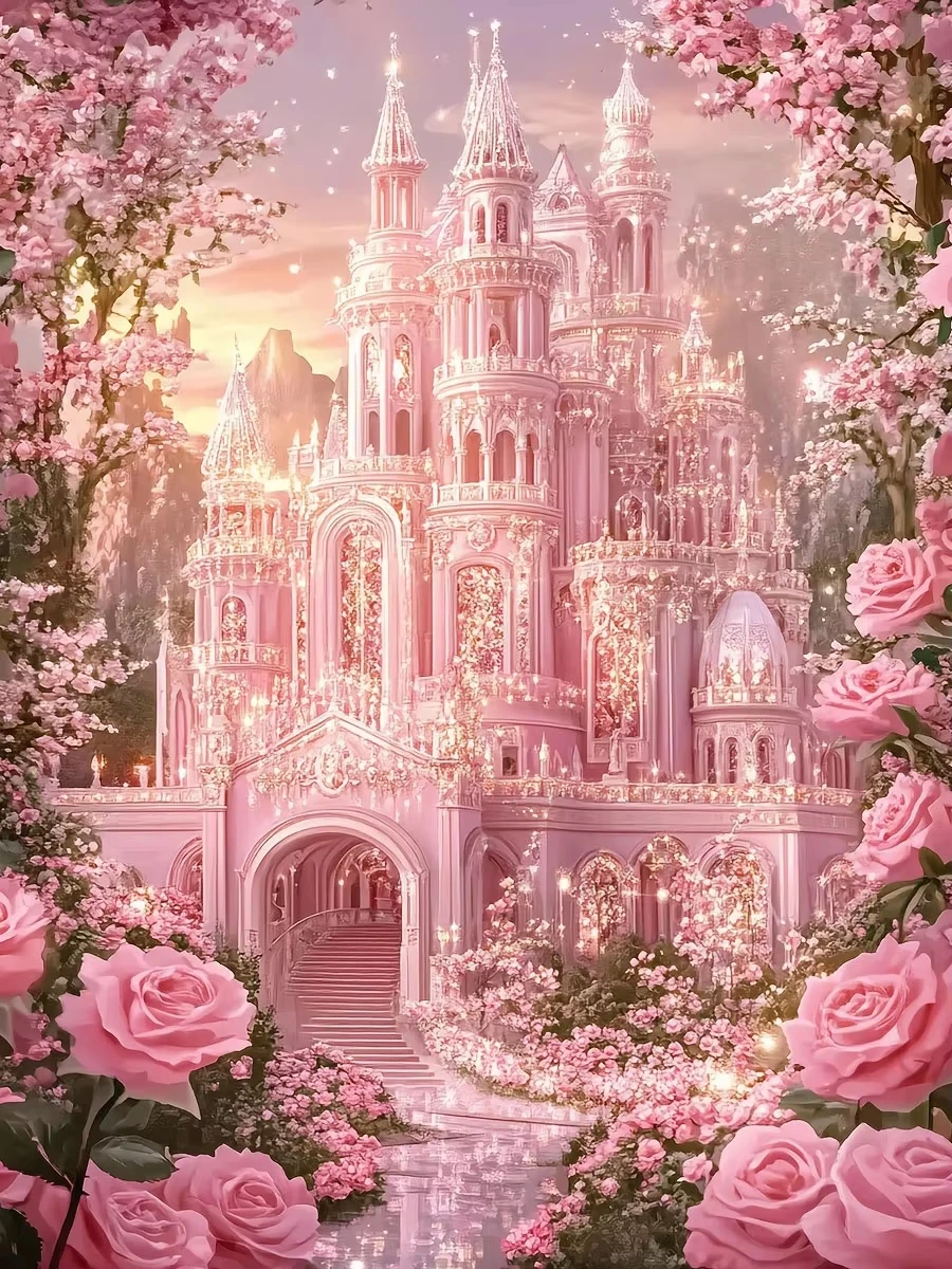 quebra-cabeca-de-cristal-em-forma-de-castelo-com-rosa-rosa-pastel-decoracao-floral-de-fada-com-brilho-quente-arte-colecionavel-para-o-lar