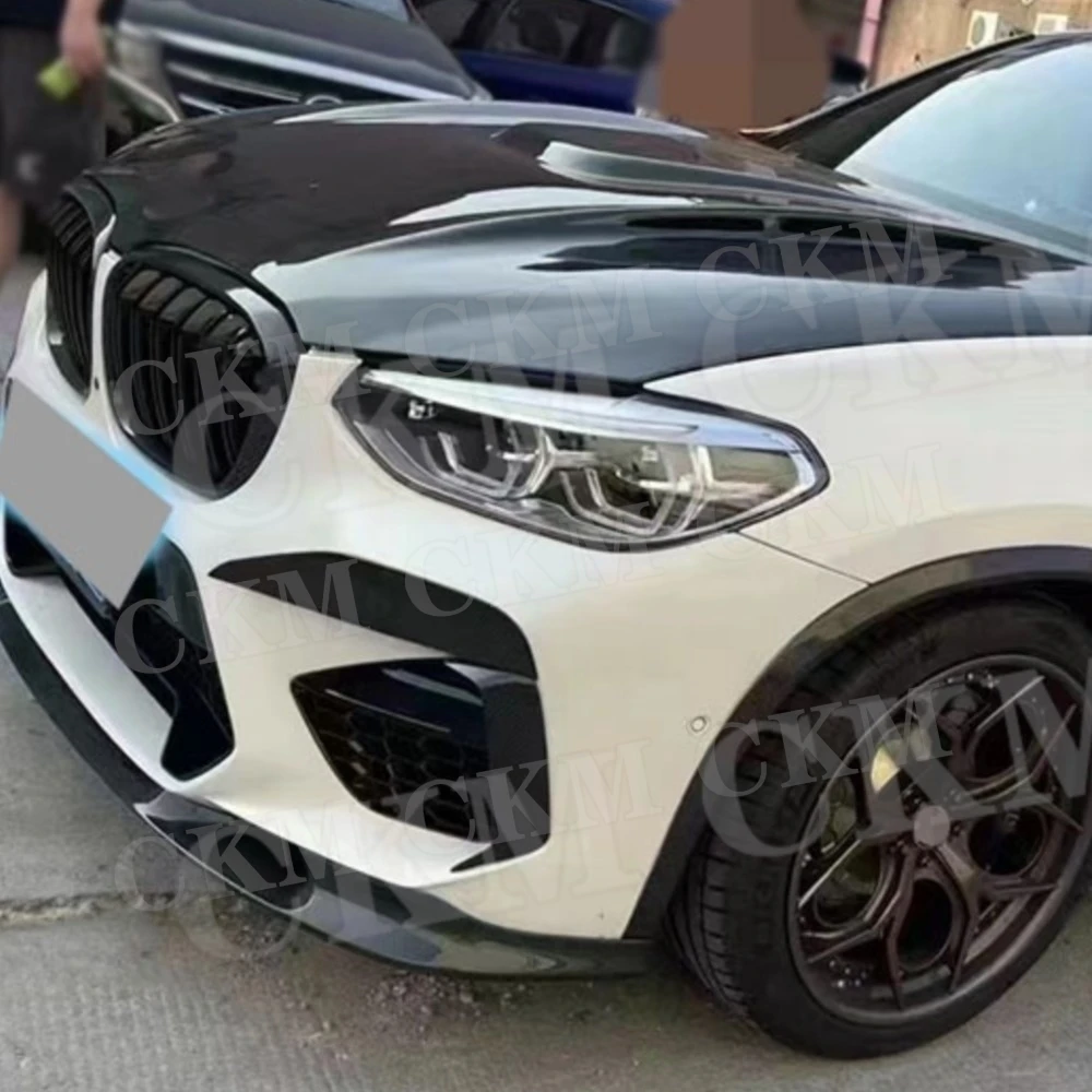 

CKMUUER Car Hood Body Kits Carbon Fiber Front Engine Hood Cover Bonnet Cap Auto for BMW X3 G01 X4 G02 F97 X3M F98 X4M 2019+