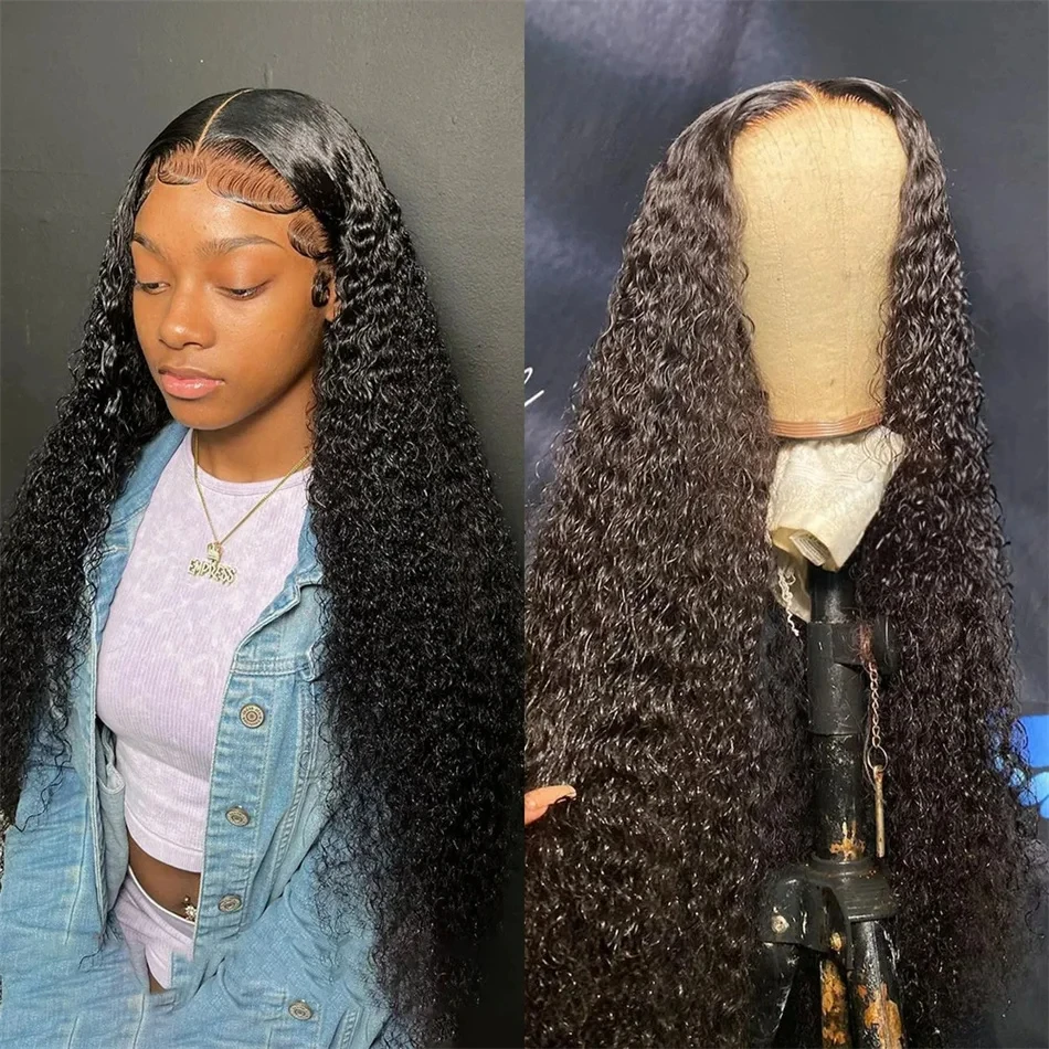 Curly Wigs 13x6 Hd Lace Frontal Wig Human Hair Loose Deep Wave Wig 30 40 Inch 13x4 Water Wave Curly Lace Front Human Hair Wig