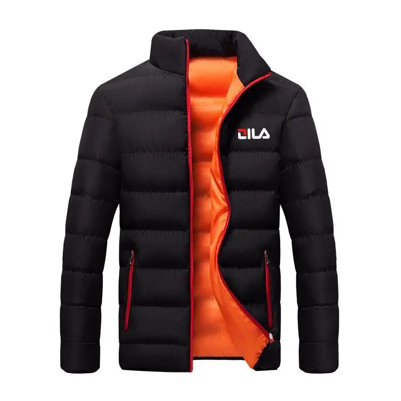 Chaqueta acolchada de algodón con cuello levantado para hombre, abrigo deportivo ligero y cálido para negocios y oficina, novedad de invierno de 2024