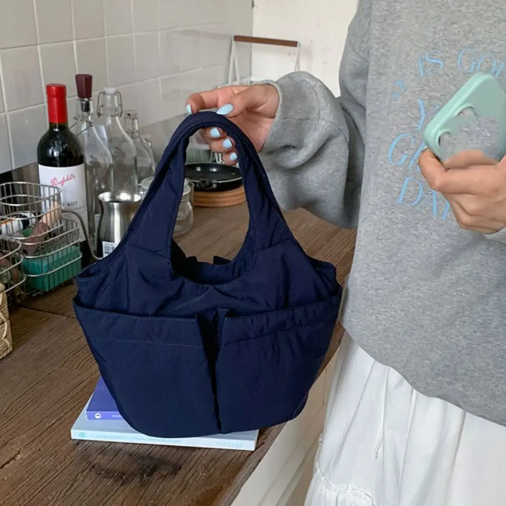 

Сумка подмышки Складная сумка-ведро с несколькими сумками Большая вместительная простая дорожная сумка-тоут Корейский стиль Однотонная однотонная сумка