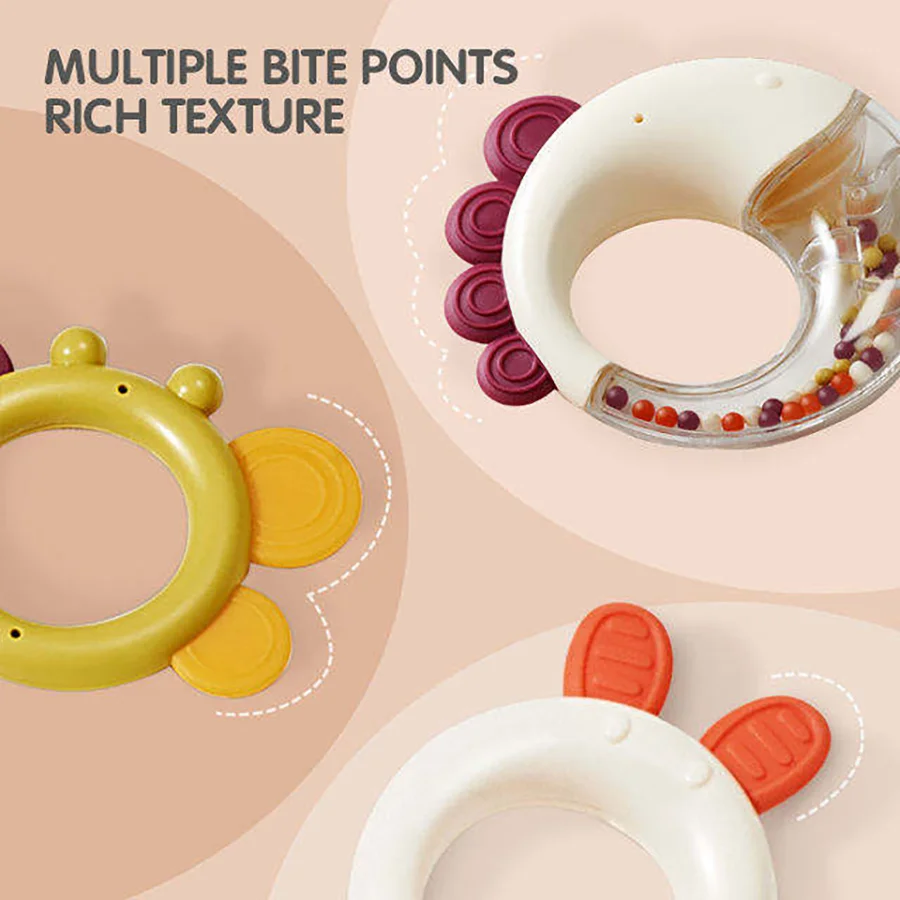 Hochet de dentition pour bébé, jouets amusants et mignons, ensemble de cloches à main secouantes, jouet pour bébé, hochets de dentition pour bébé