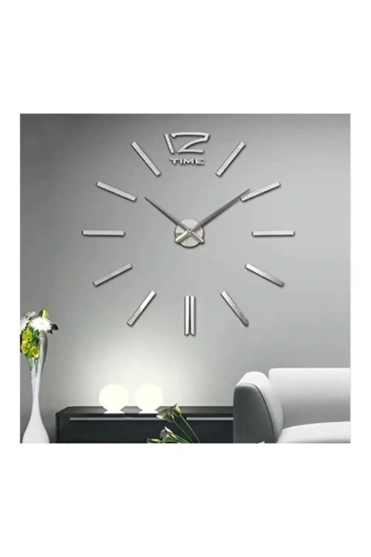 Uras Modern Generation Dıy 3d Decorative Big size Sticker Wall Clock G8a12 Wall Clock Creative Home Decor