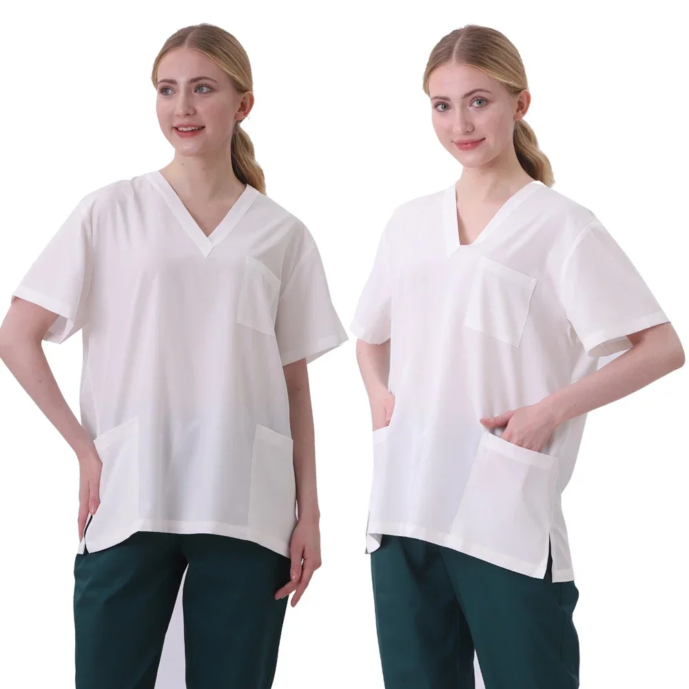 Tops quirúrgicos farmacia enfermería Scrub estampado médico clínica de mascotas mujeres hombres médicos dentista enfermera salón Top Accesorios ropa de trabajo