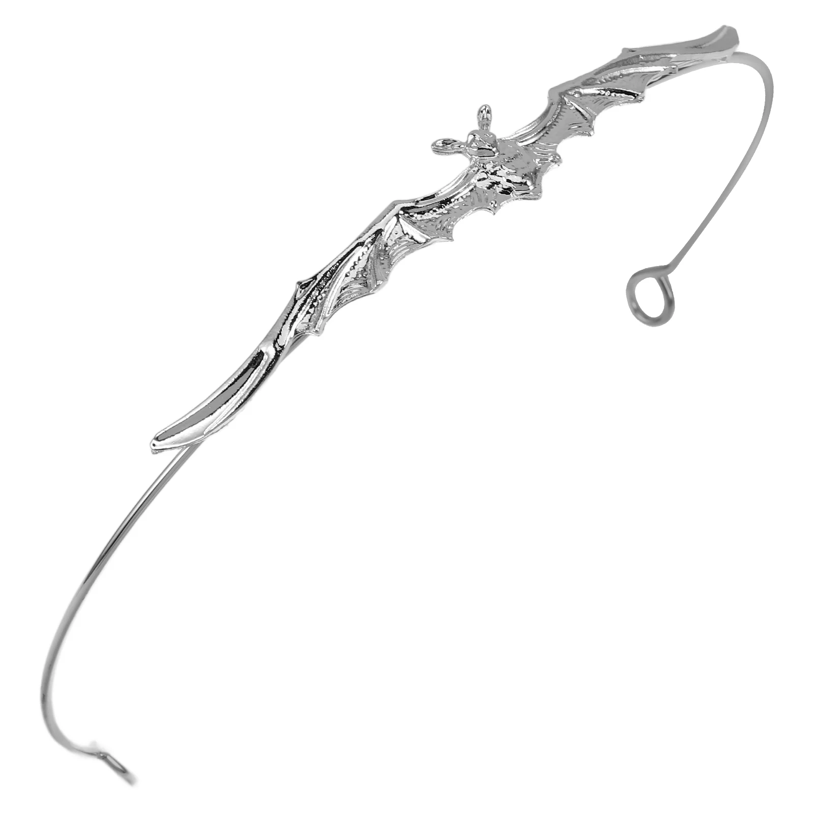 

Gothic Headb for Women Men Halloween Costume Party Accessories Retro Alloy Winged Tiara Bat Hair B