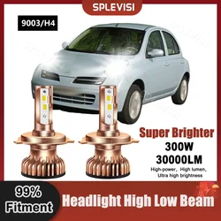 Plug And Play 9003/H4 Replace LED Headlight High Low Beam 9V-24V For Nissan Micra K12 2003 2004 2005 2006 2007 2008 2009 2010