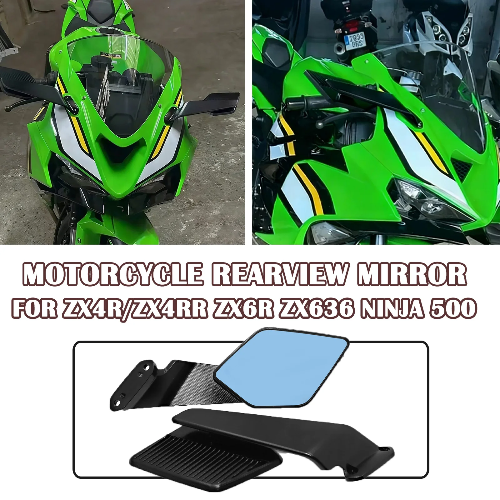 

NINJA 500 Side Mirror Motorcycle Mirror rearview blade-type rearview mirrors Rear Vew Mirrors For Kawasaki ZX4R ZX4RR ZX6R ZX636