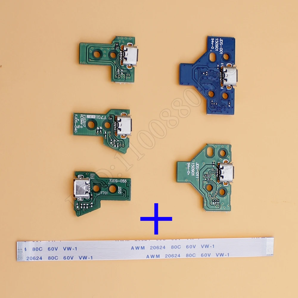 For PS4 Controller Micro USB Charging Board Port Socket jack Dock 12Pin 14Pin JDS 001 011 030 040 055 Connector Cable