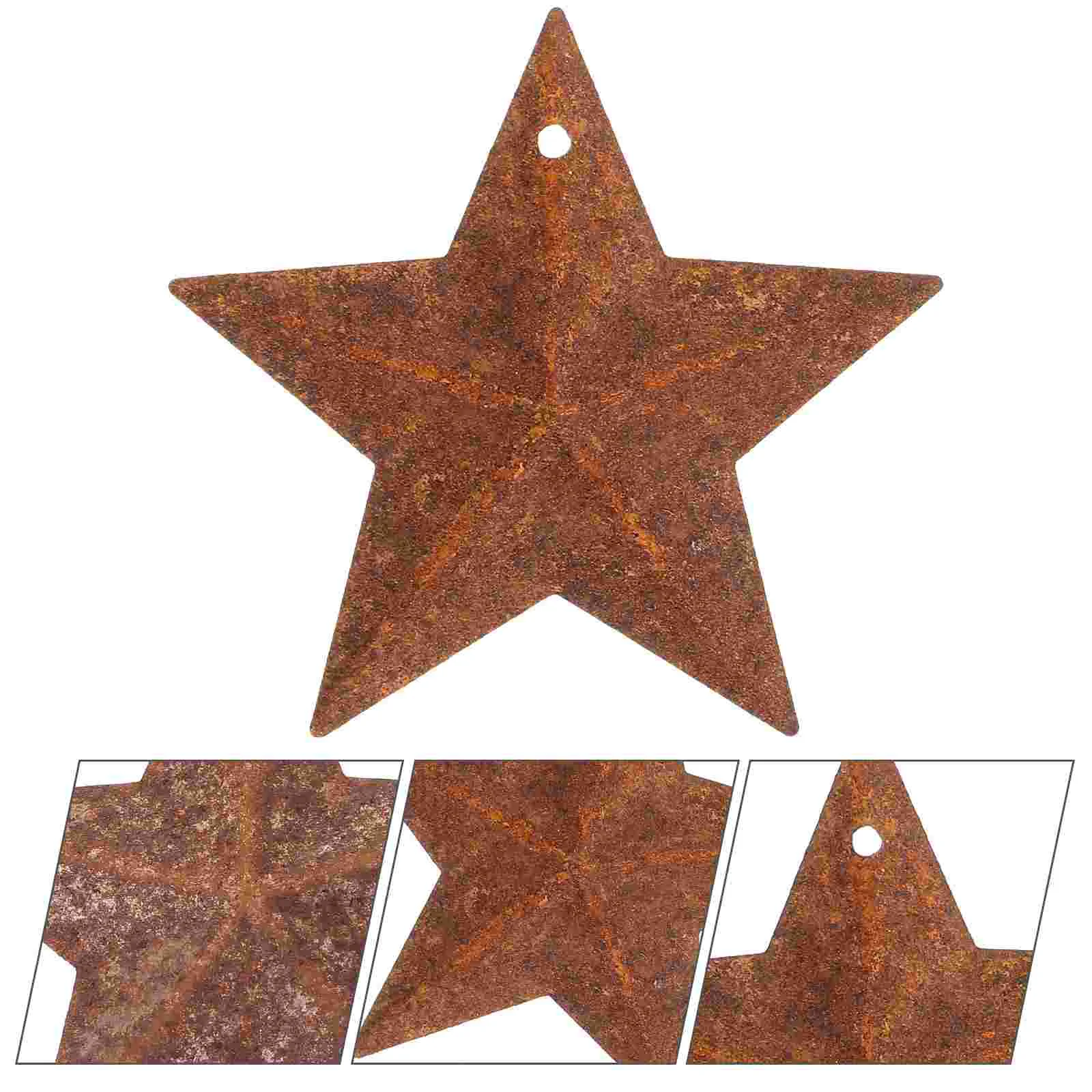 

Rusty Stars Pendant Hanging Pendants Metal for Crafts Accessory Charms Decorative DIY Accessories outside Vintage