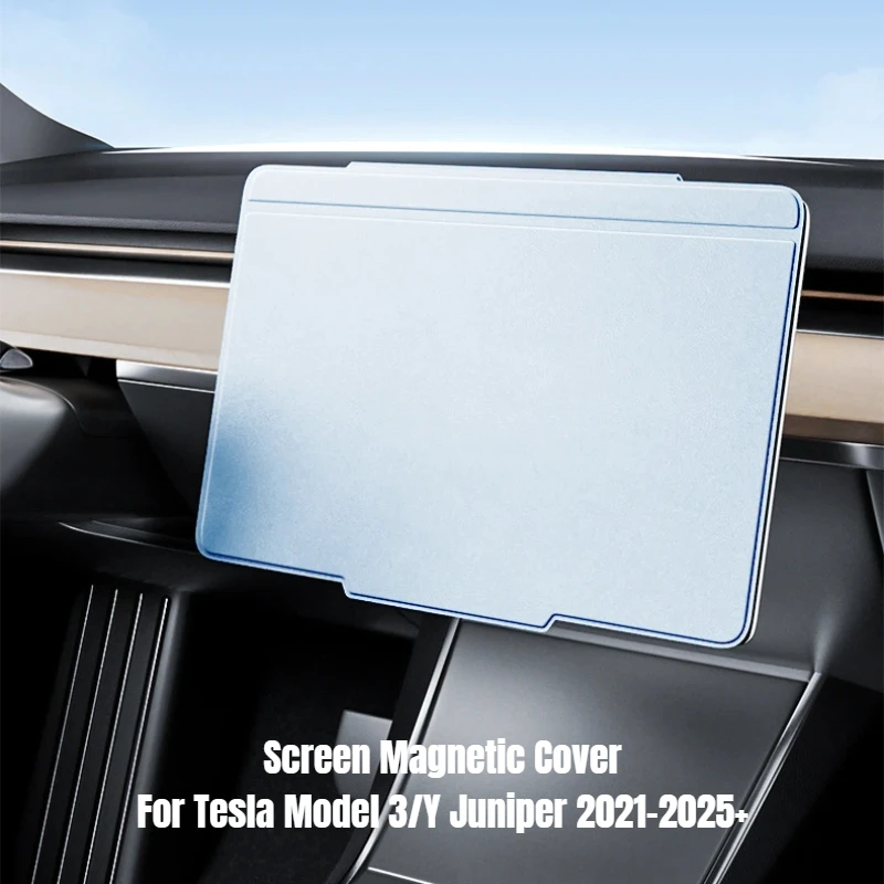 

Anti-UV Screen Magnetic Cover for Tesla Model 3/Y Juniper 2021-2025 Sunshade Screen Protector Waterproof Navigation Dust Case