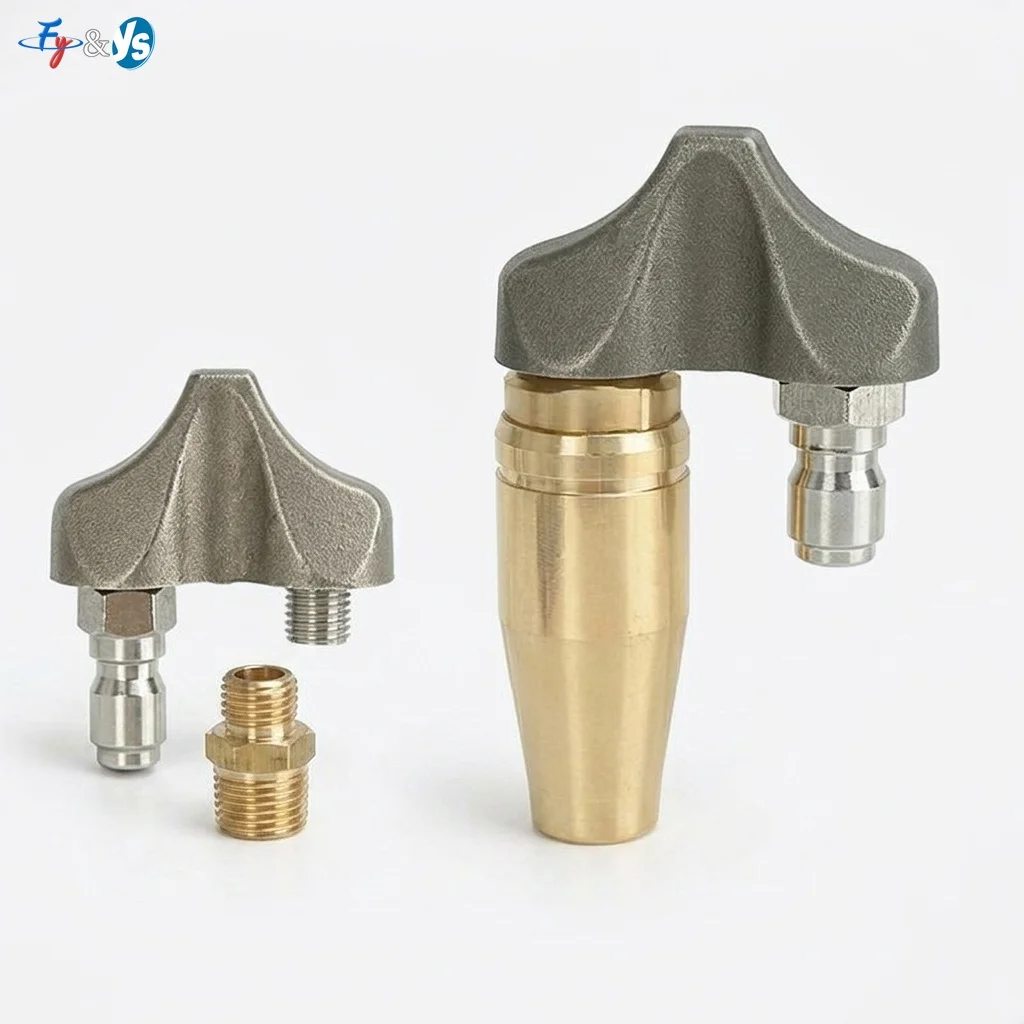 Sewer Jetting Turbo Nozzle High Pressure Washer Kit  Rotary Drain Cleaning Root Ranger Nozzle New and Best quality