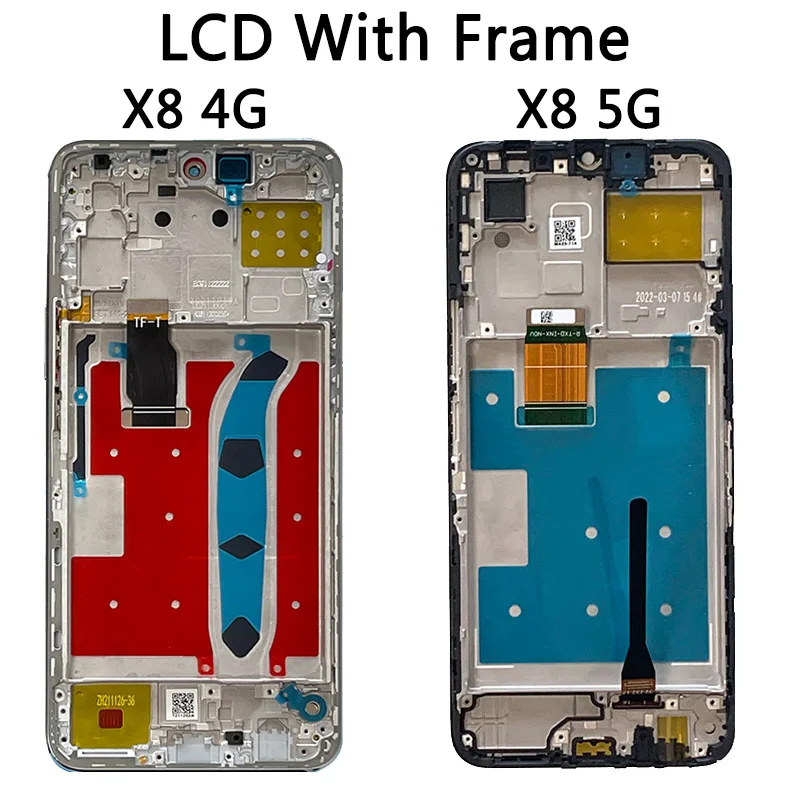 6.5“ New For Huawei Honor X8 5G LCD VNE-N41 Display Screen Touch Digitizer Panel Assembly HonorX8 TFY-LX1,LX2,LX3 Replaceme