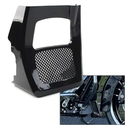 Glossy Black Motorcycle Fairing Front Spoiler Radiator Chin Cover Set For Harley Road Street Glide 2017 2018 2019 2020 2021 2022