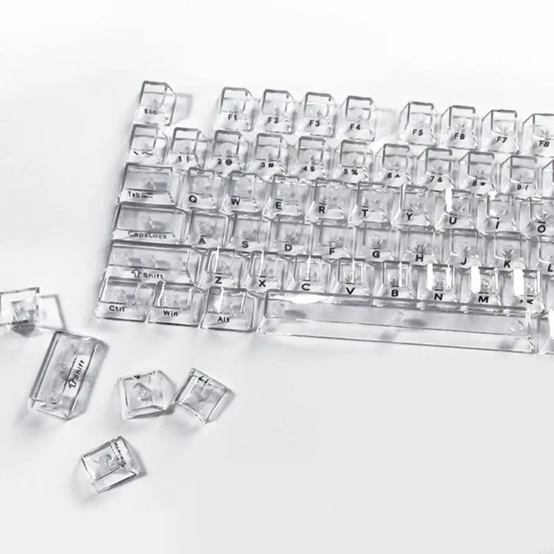 

462E 132PCS Прозрачные колпачки с профилем 10 мм для игровых механических клавиатур