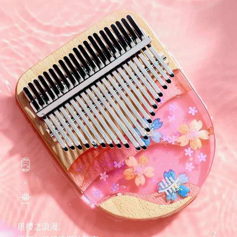 17 21 Key Kalimba, Artistic Thumb Piano, Professional Finger Piano, Hluru Durable and Portable Keyboard, Musical Instrument Set