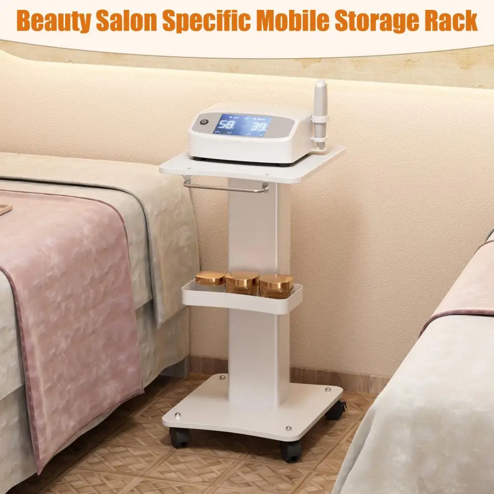 

Beauty Trolley No Burrs Frosted Surface Spa Beauty Machine Trolley Stand 3 Tiers Beauty Salon Rolling Cart With 4 Silent Wheels